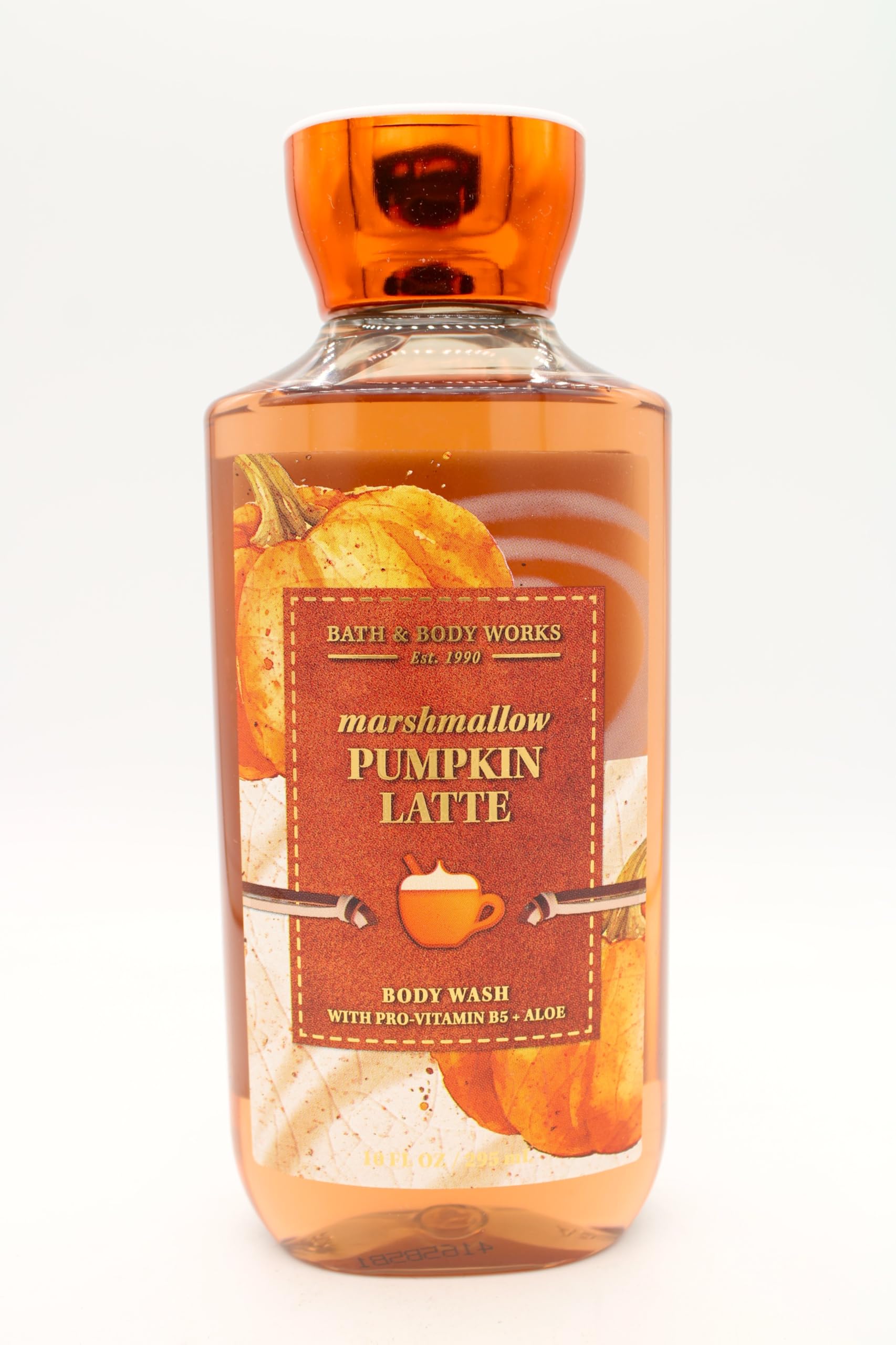Bath & Body Works Marshmallow Pumpkin Latte Shower Gel & Body Wash - 10 fl oz | Moisturizing Fall Scent for Relaxing Bath & Shower Time