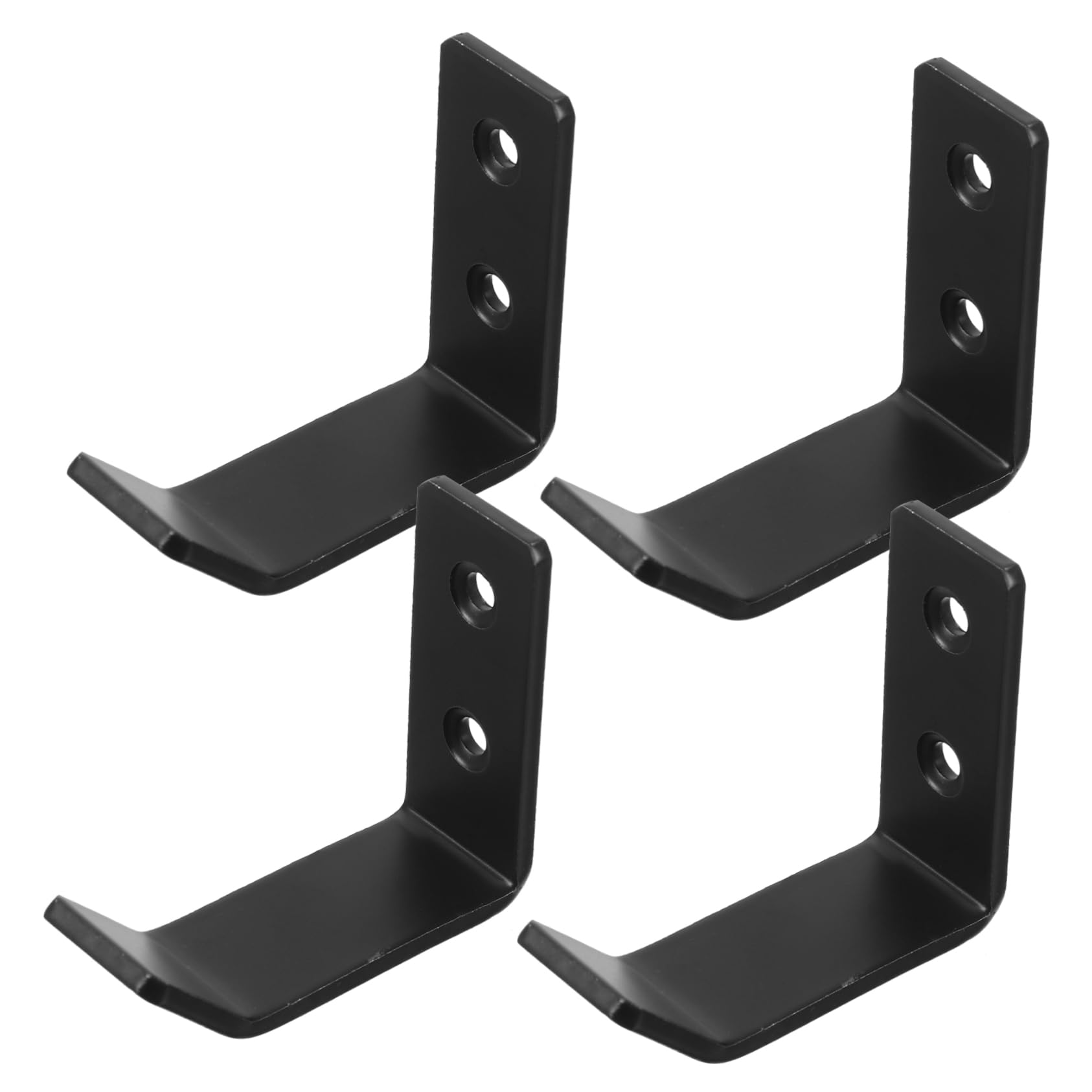 SOLUSTRE 4pcs Wall Mount Bracket Tools Hooks - Heavy Duty Metal Garden Tool Organizer Hanger for Garage, Shed, and Workshop Storage
