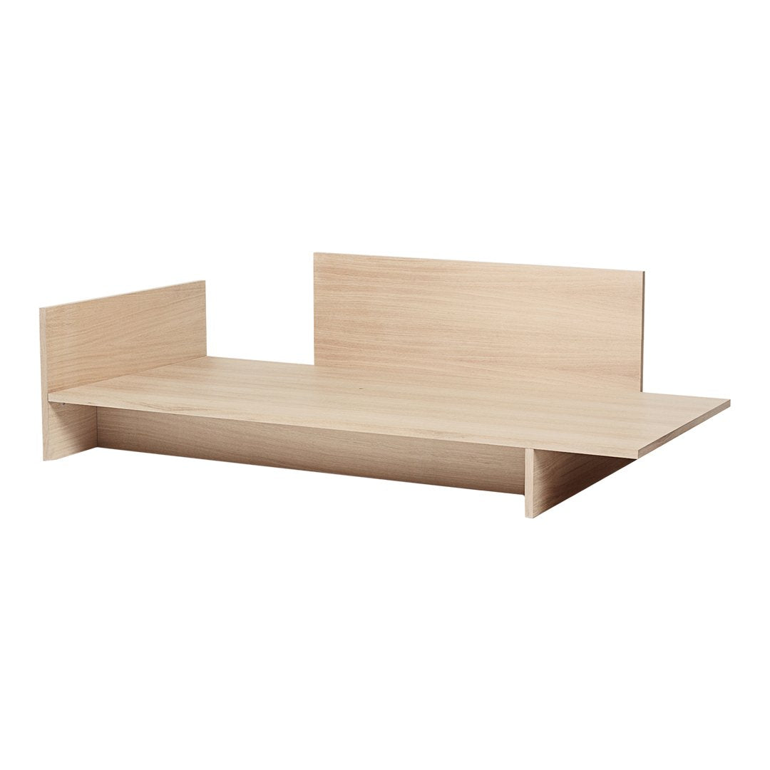 Ferm Living Kona Bed - Modern Scandinavian Wooden Bed Frame with Headboard, Queen Size - Perfect for Minimalist Bedroom & Guest Room Decor
