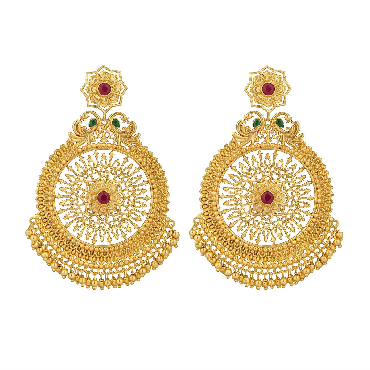 Chola Legacy Jewelry Gift Box - Handcrafted Statement Earrings & Maang Tikka Headpiece | Traditional Indian Bridal Jewelry Set for Weddings, Festivals & Special Occasions