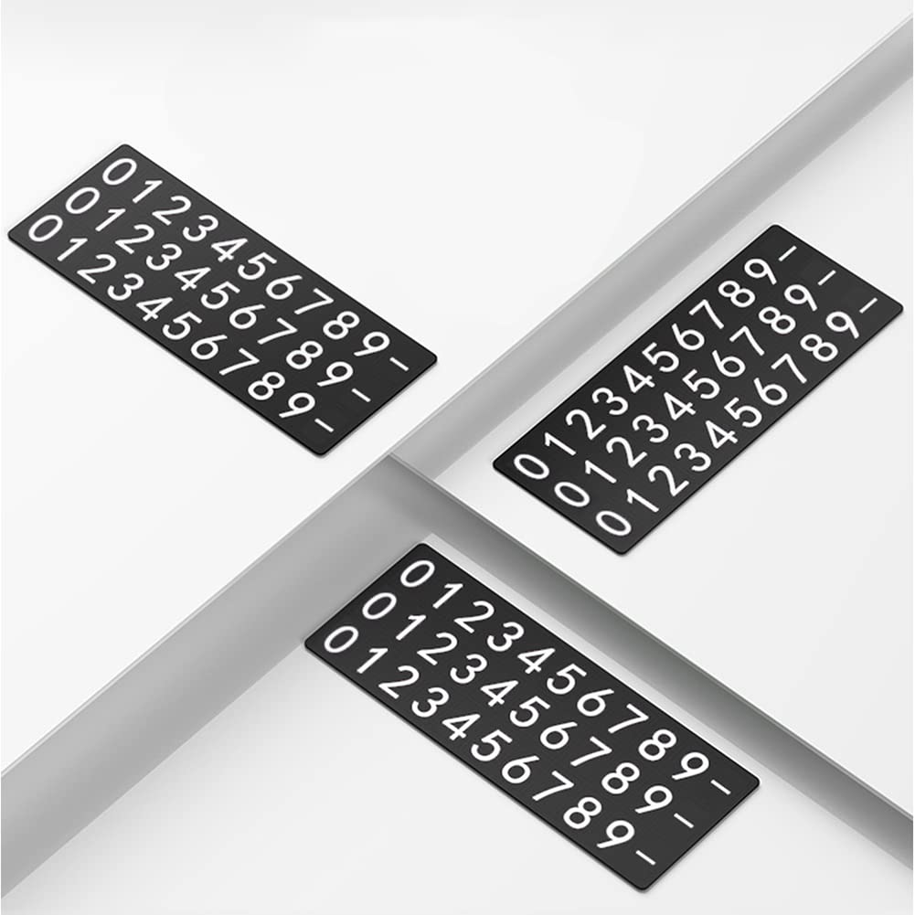 Universal Car Parking Card Holder - Luminous Flip Phone Number Plate for Temporary Parking (Silver) | Ideal for Driveways, Garages & Public Parking Lots