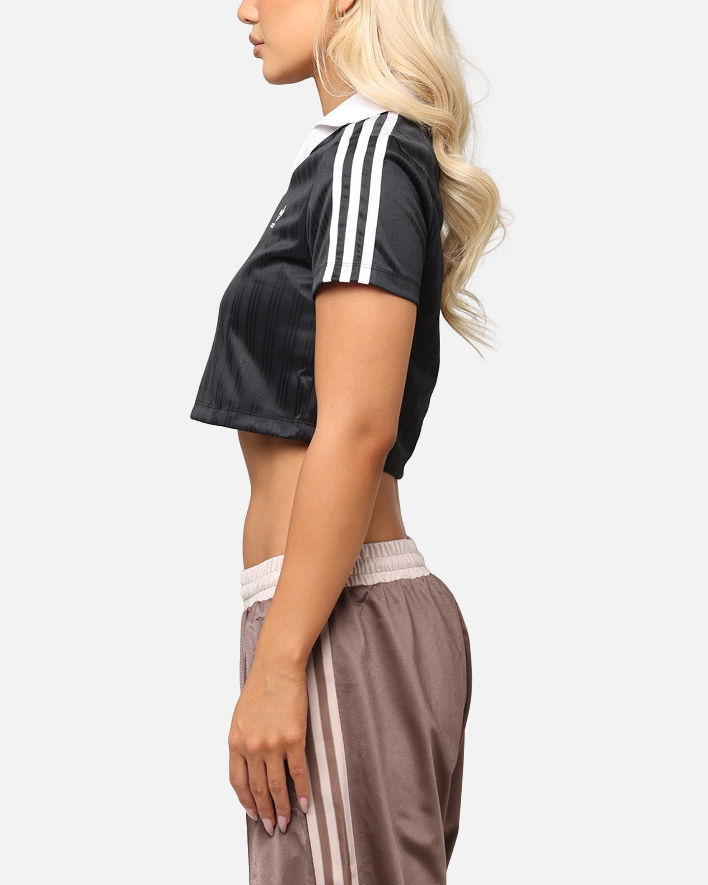 Adidas Women's Jacquard Crop Polo Shirt - Black | Breathable & Stylish Golf & Tennis Top for Active Women | Perfect for Sports, Workouts & Casual Wear