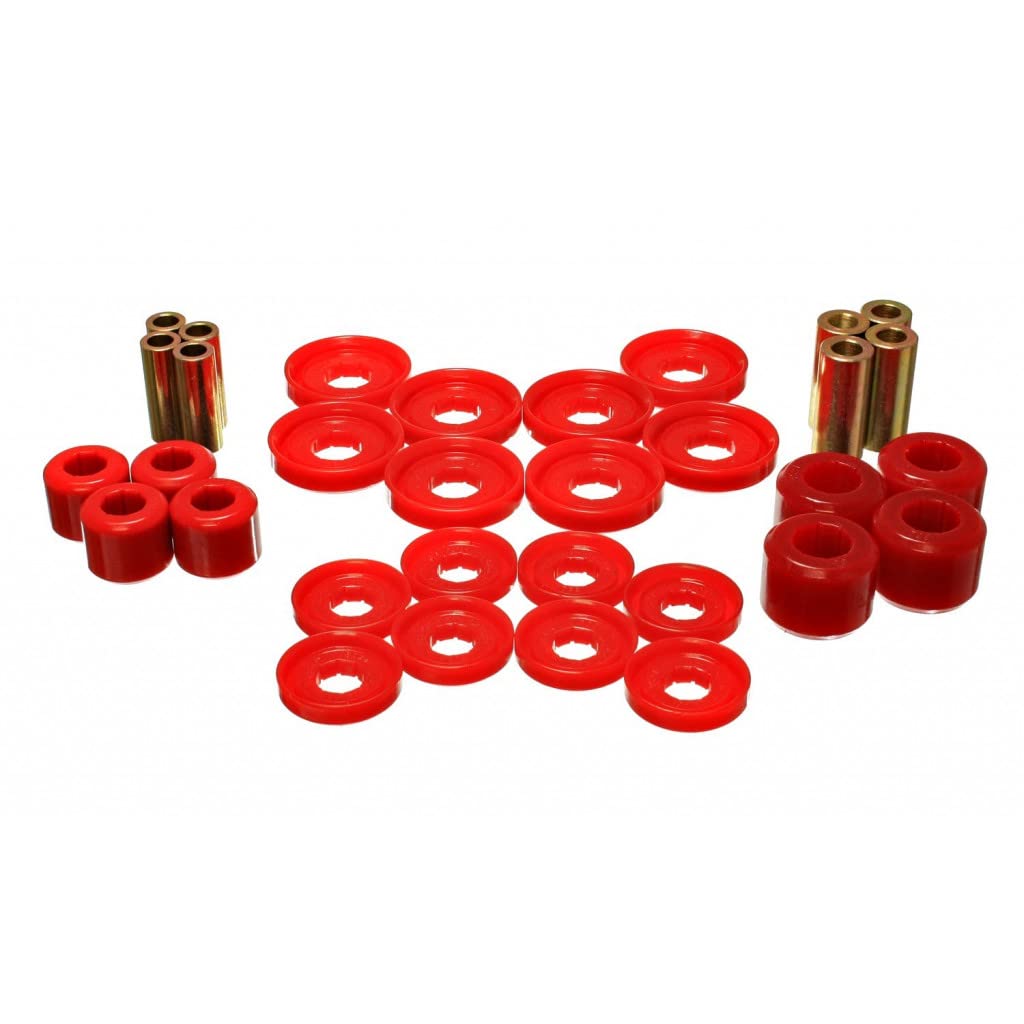 Energy Suspension Control Arm Bushing Set (Red) for 2003-2009 Dodge Ram 2500/3500 | 5.3142R | Improves Ride Comfort & Handling for Off-Road & Towing