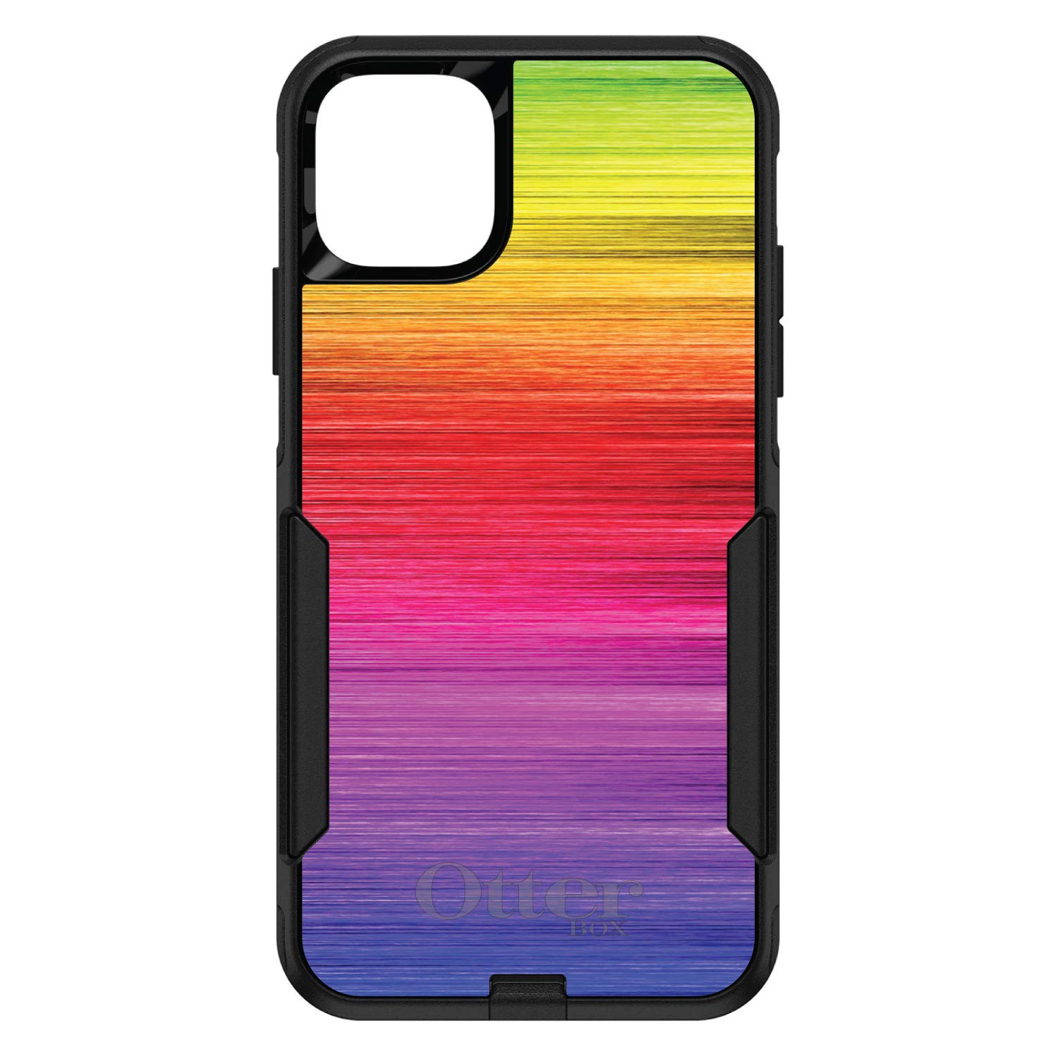 DistinctInk iPhone 11 Pro Case (5.8 Inch) - Premium Shockproof Protective Cover with Rainbow Shimmer Design - OtterBox Commuter Replacement - Perfect for Work, Travel & Everyday Use