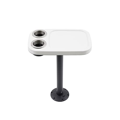 Glossy White Table/Black Leg