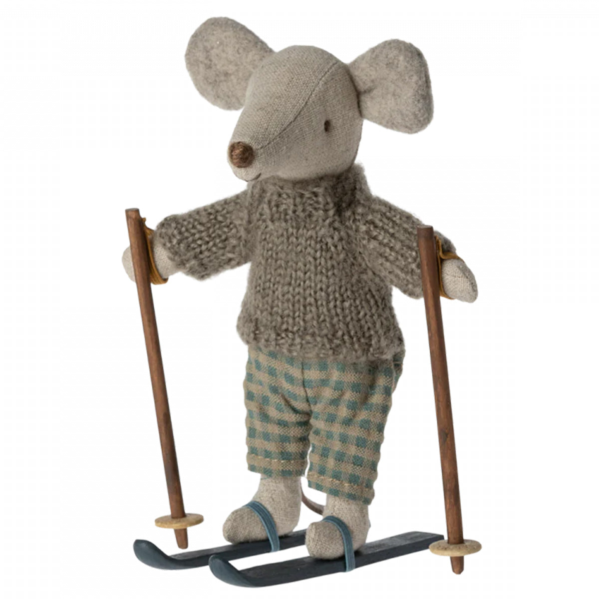 Big Brother Winter Mouse Plush Toy with Ski Set - Cute Stuffed Animal for Kids, Christmas Decor & Gift - Perfect for Holiday Play, Snow-Themed Parties & Cozy Winter Decorations