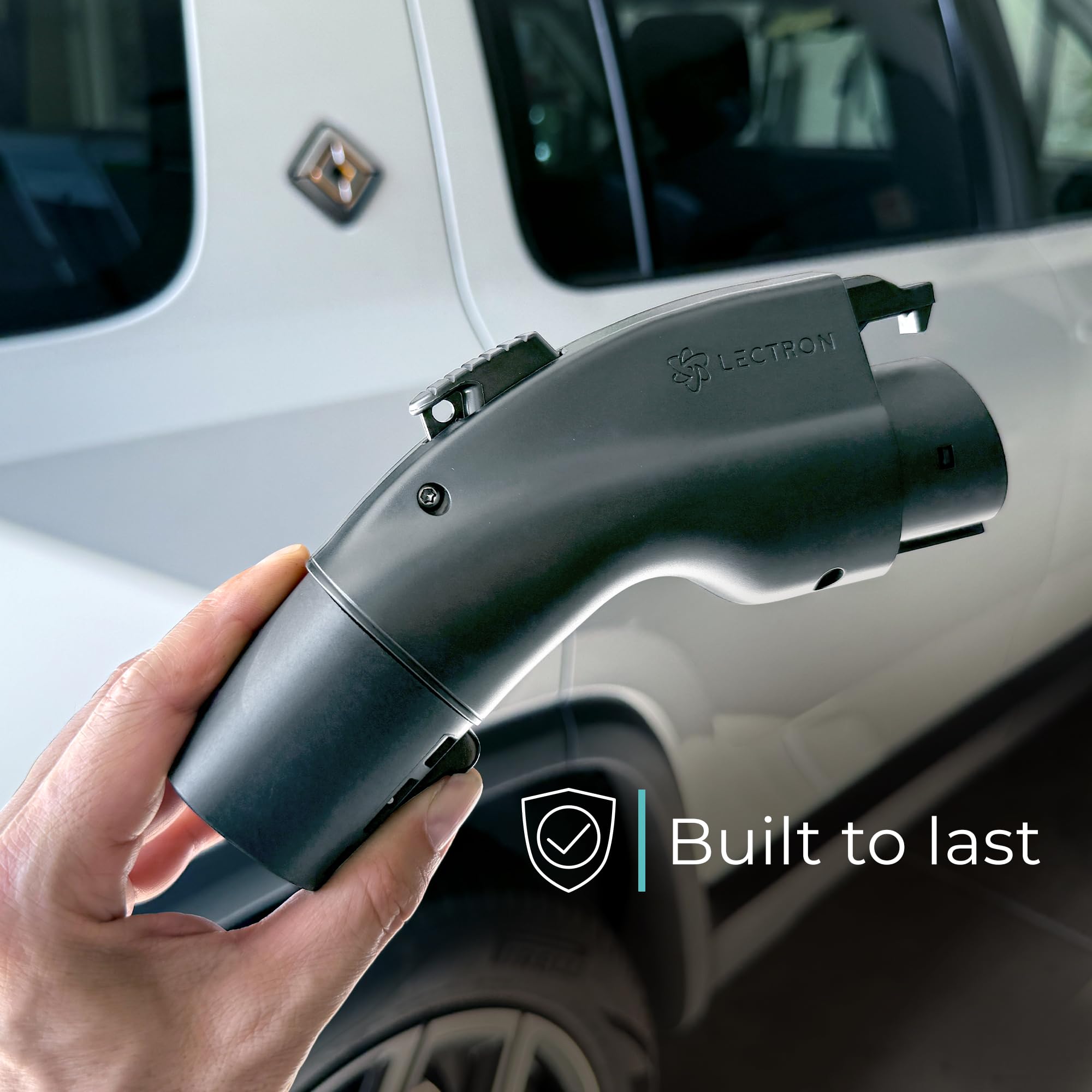 Lectron Tesla to J1772 EV Charging Adapter 48A 250V - NACS to J1772 Converter for Tesla High Power Connectors, Destination & Mobile Chargers - Compatible with All J1772 EVs (Black) | Perfect for Home, Workplace & Public Charging Stations