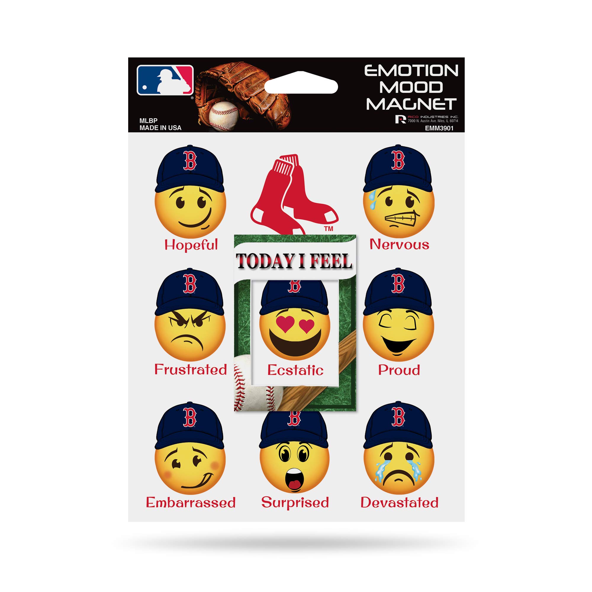Boston Red Sox Team Spirit Mood Magnet - Fun Fridge Magnet for Baseball Fans, Office & Home Decor, Sports Memorabilia Collection