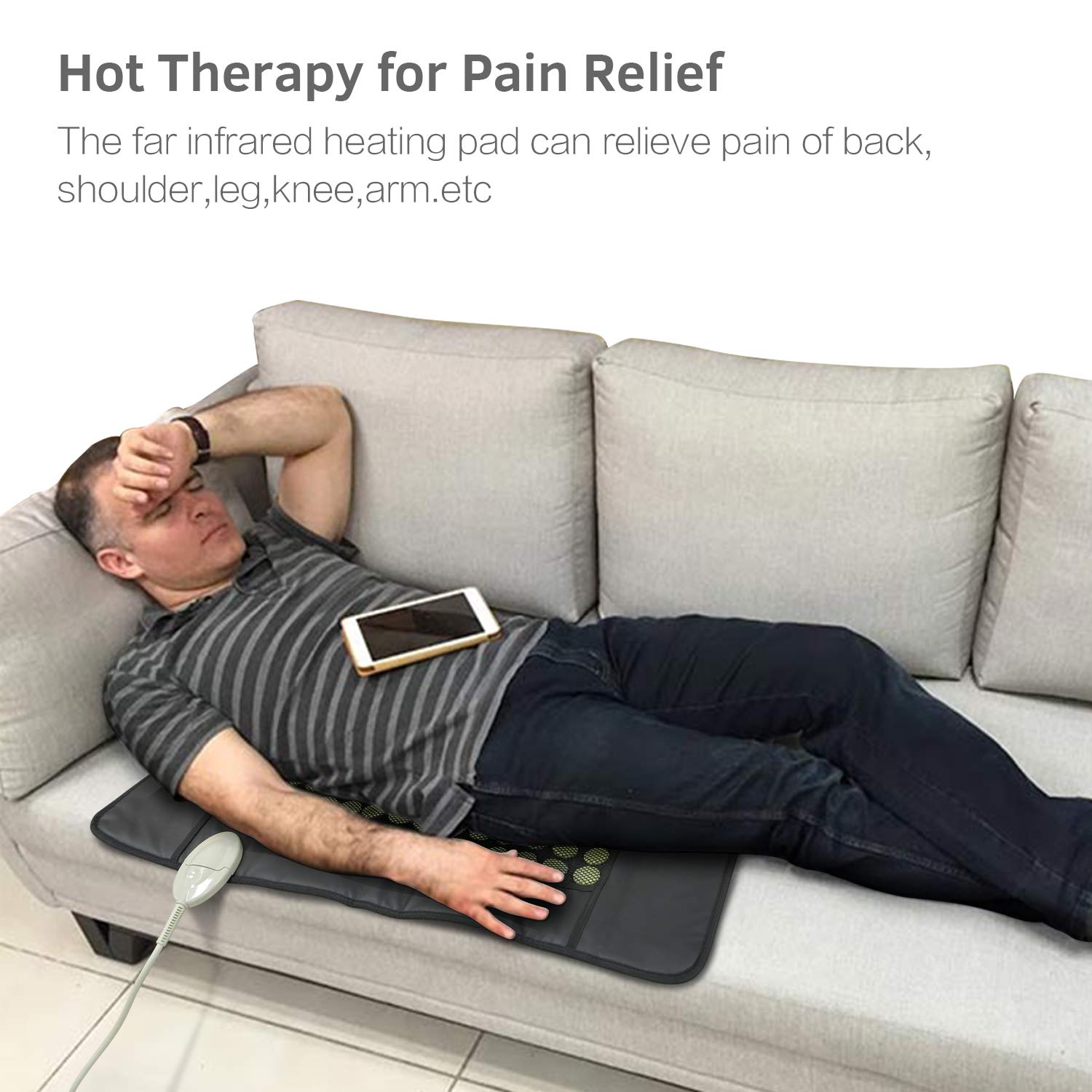 UTK Jade Far Infrared Heating Pad for Back Pain Relief - Medium Size 21
