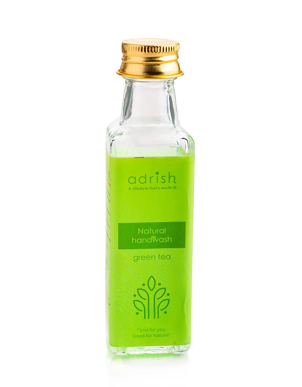Adrish Zerowaste Natural Green Tea Hand Wash 100ml - Organic, Eco-Friendly Liquid Soap for Kitchen & Bathroom | Gentle Cleansing for Hands & Skin