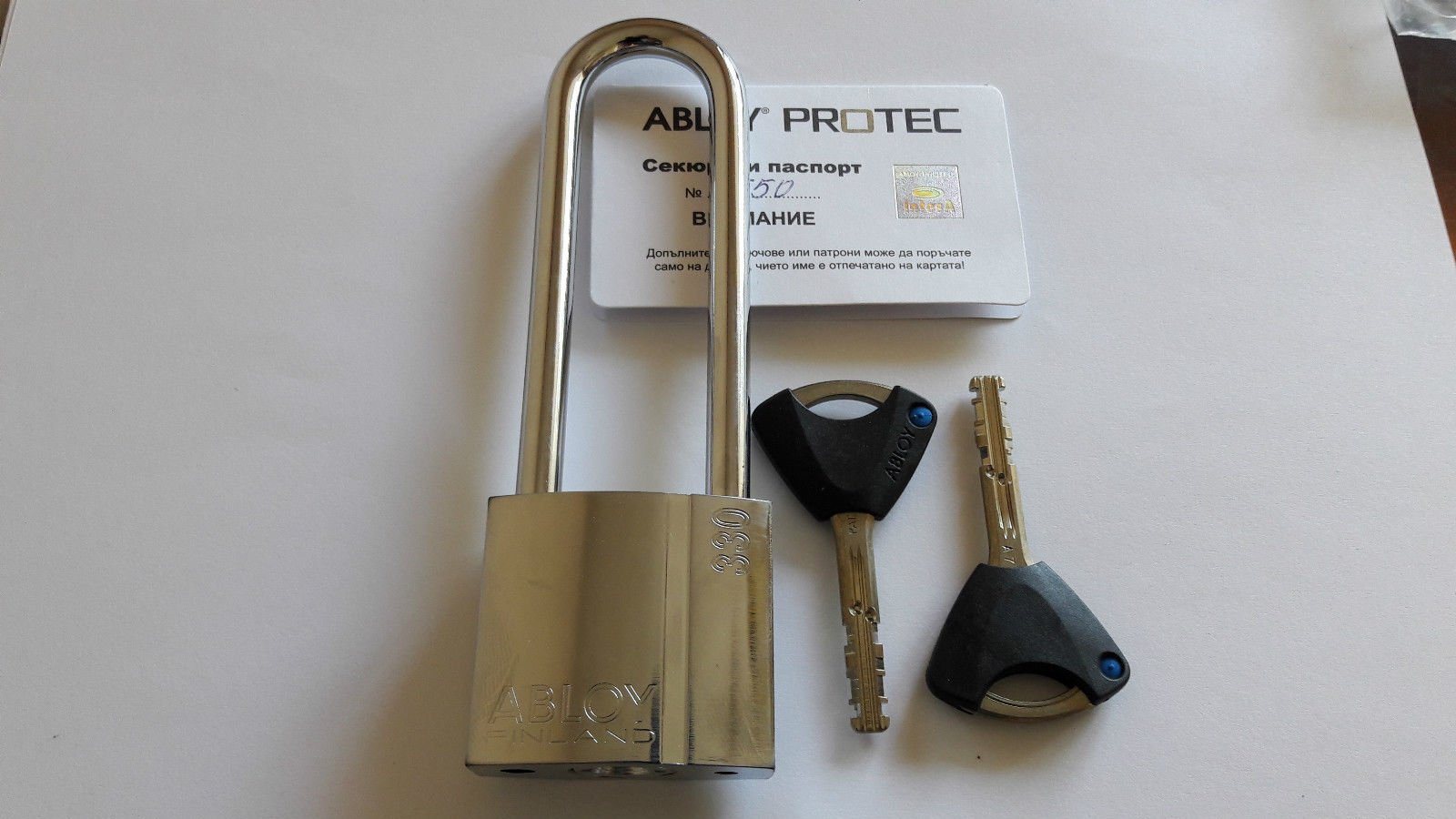 Abloy PROTEC PL 330 Heavy Duty Padlock - 25mm/50mm/100mm Shackle Size Options - 2 Keys Included - Reinforced Security Bike Lock for Outdoor Use (100mm Model) - Ideal for Bicycles, Gates, Storage Units & Industrial Applications