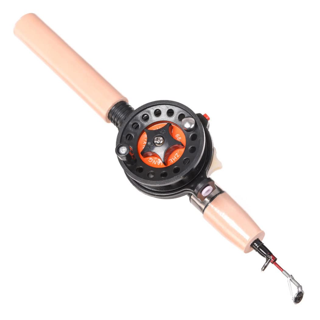 Retractable Ice Fishing Rod & Spinning Reel Combo - Portable Hard Fishing Pole Set for Winter Angling | Great for Ice Fishing, Lake Fishing & Outdoor Adventures