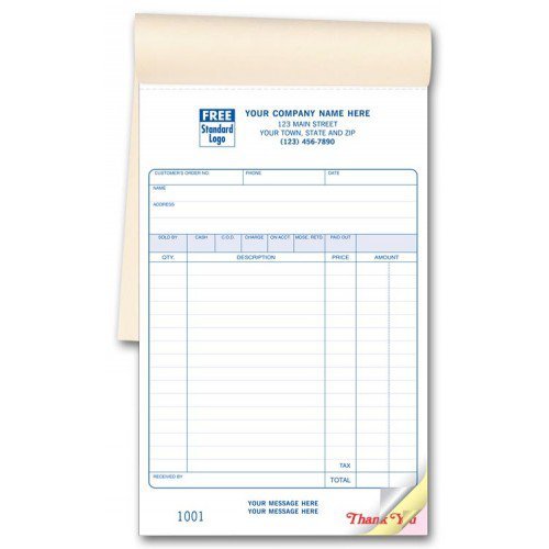 Custom Carbonless Sales Invoice Books - 2 Part, 3 Part, 4 Part NCR Forms for Small Business Receipts & Billing - Perfect for Retail, Restaurants & Service Providers