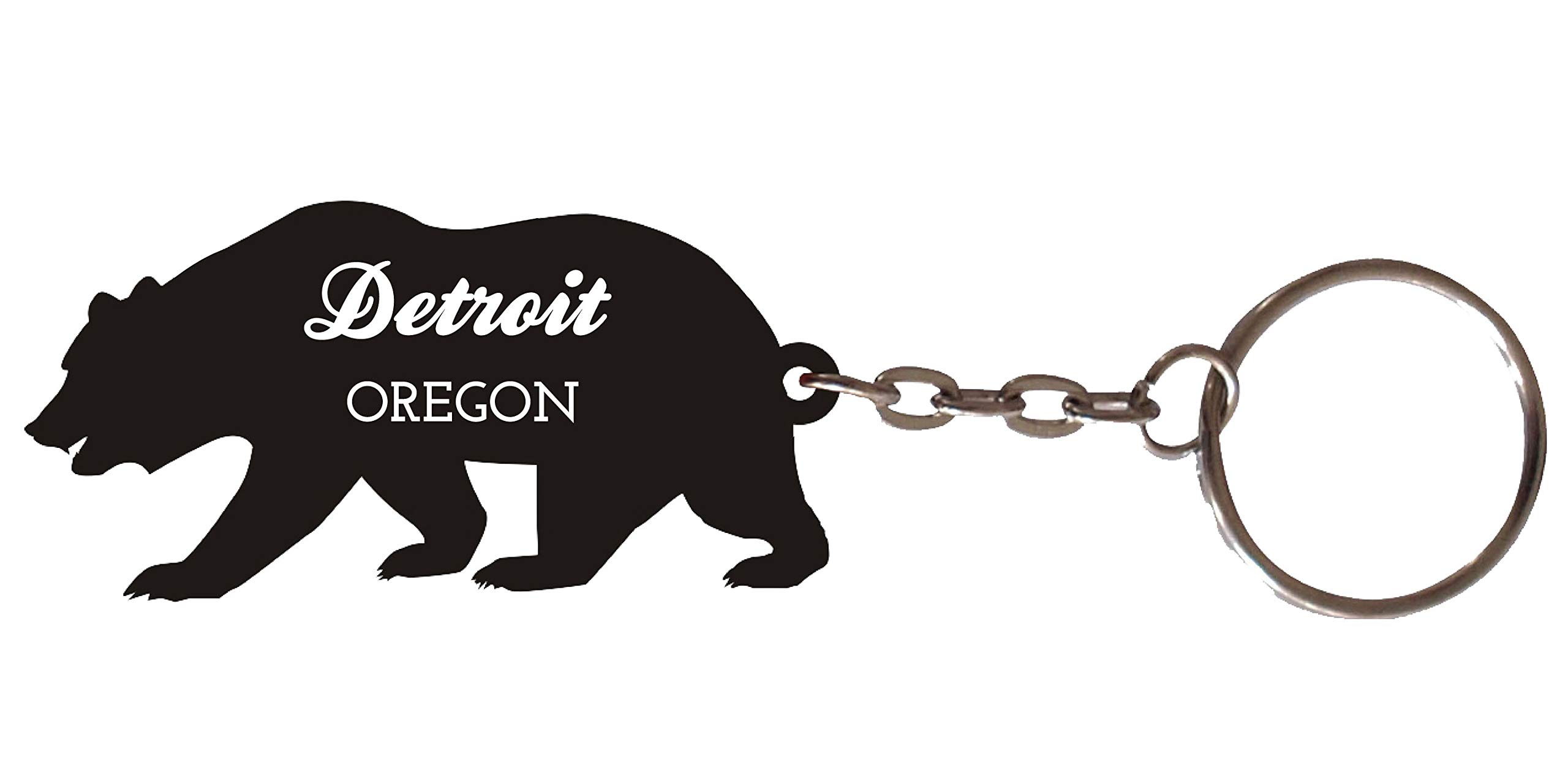 Detroit Oregon Souvenir Metal Bear Keychain - Durable Collectible Gift for Travelers, Outdoor Enthusiasts & Keychain Collectors - Perfect for Backpacks, Keys & Gifts