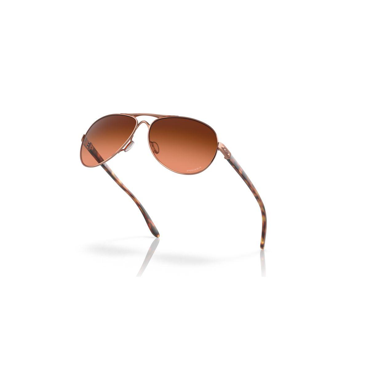 Oakley Feedback Sunglasses Rose Gold/Prizm Brown Gradient 0OO4079 407946 - Stylish UV Protection for Outdoor Sports & Driving