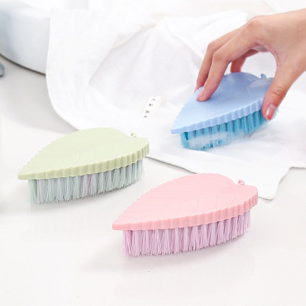 Best Soft Kitchen Laundry Brush for Clothes & Shoes - Leaf-Shaped Cleaning Brush for Delicate Fabrics, Sneakers & Household Items | Perfect for Hand Washing, Stain Removal & Gentle Cleaning