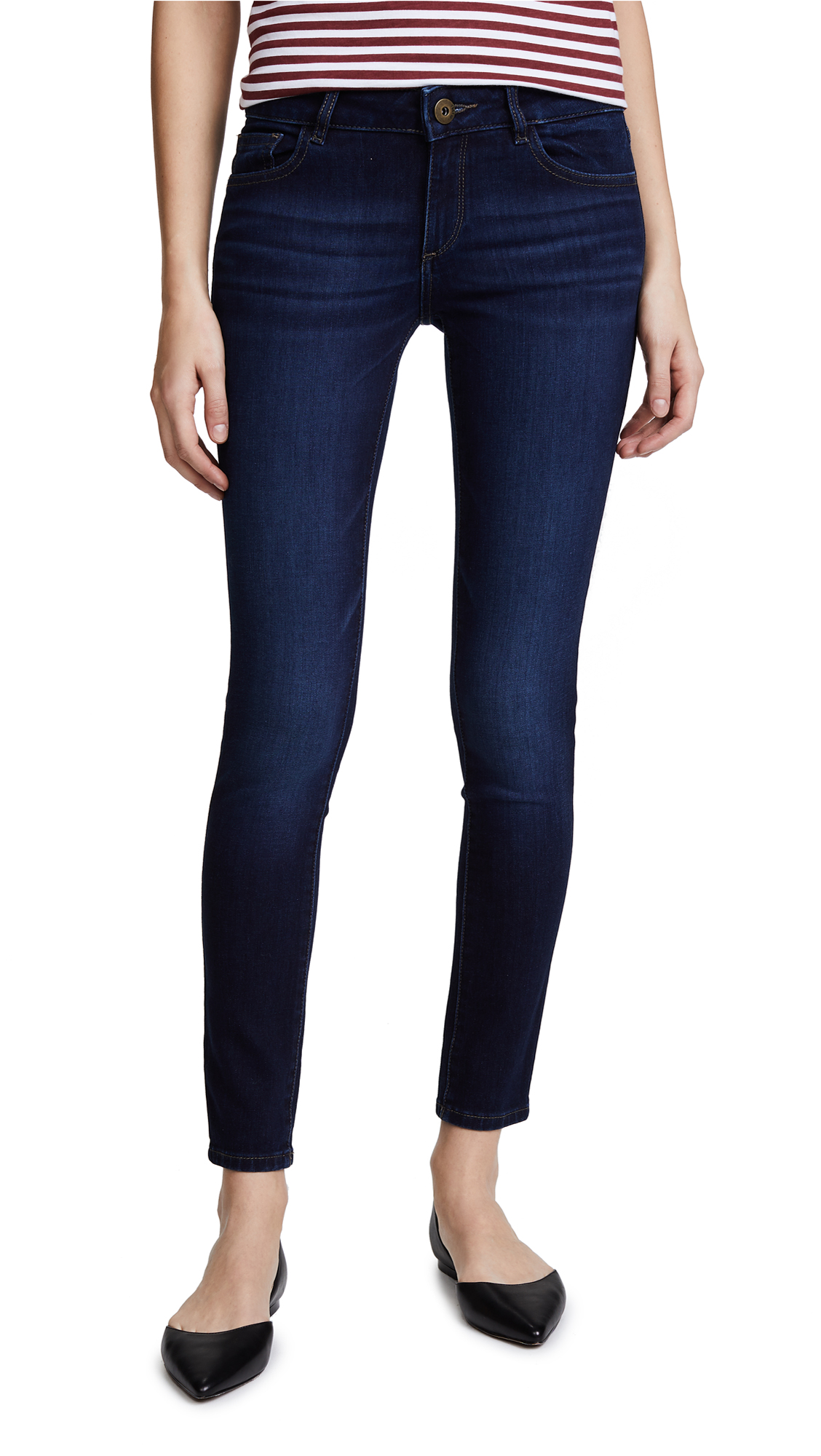 DL1961 Women's Emma Instasculpt Low Rise Skinny Fit Jeans - Stretchy Slimming Denim Pants for Everyday Wear & Night Out