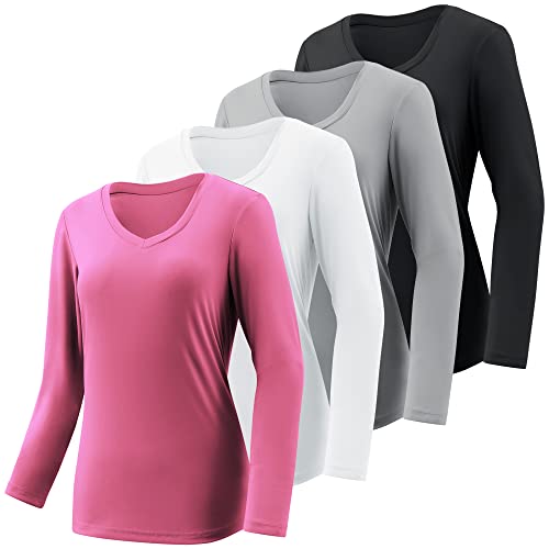 4 Pack Black,white,light Grey,rose Red