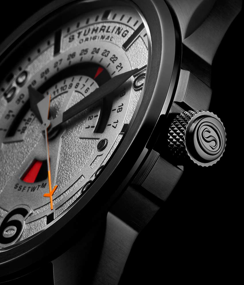 Men's Aviator 452 Quartz 44mm Stainless Steel Watch - Classic Pilot Style for Aviation Enthusiasts & Everyday Wear