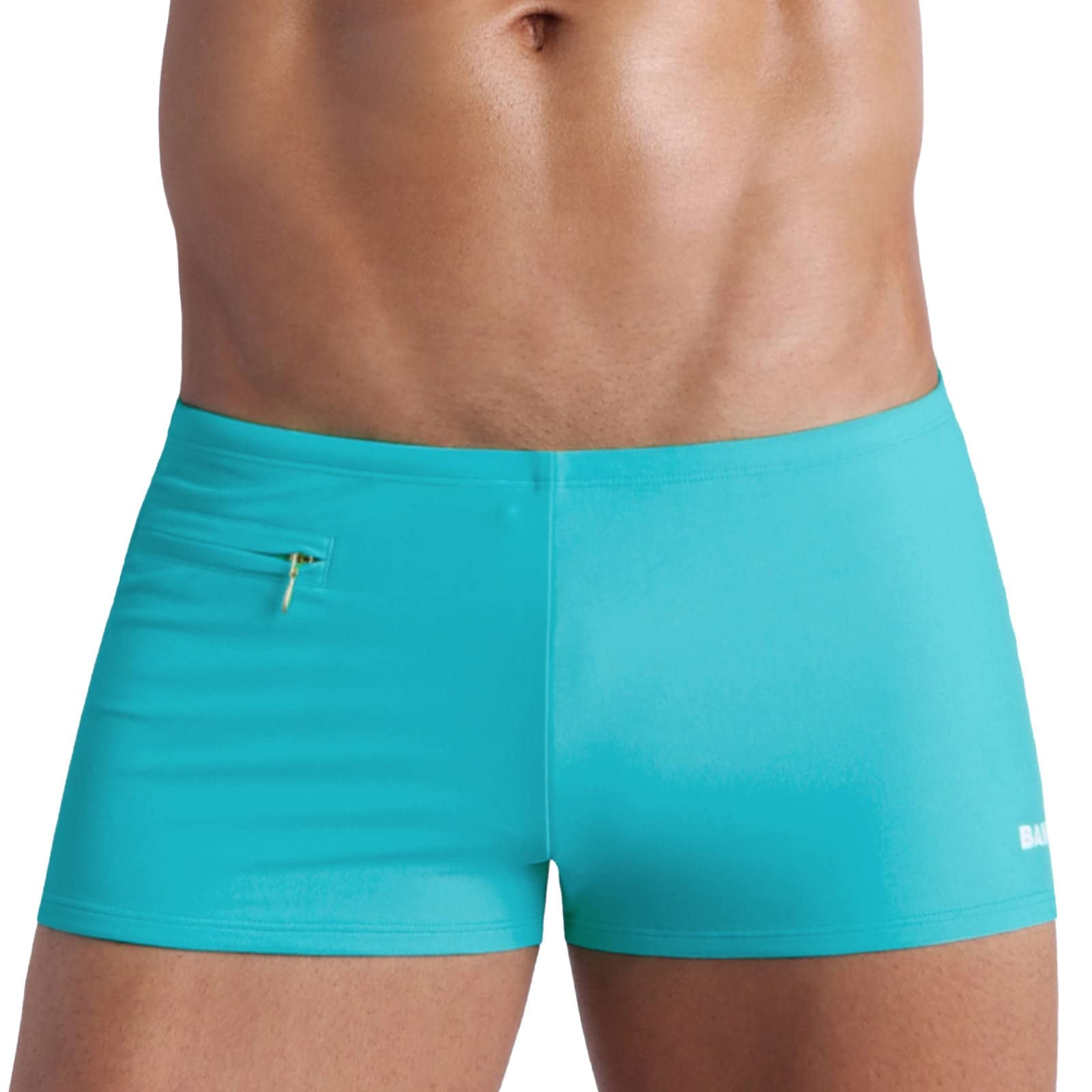 Bang Men's Swim Trunks - Quick Dry Square Cut Bathing Suits for Swimming, Beach & Pool - Comfortable Men's Swimwear with Mesh Lining