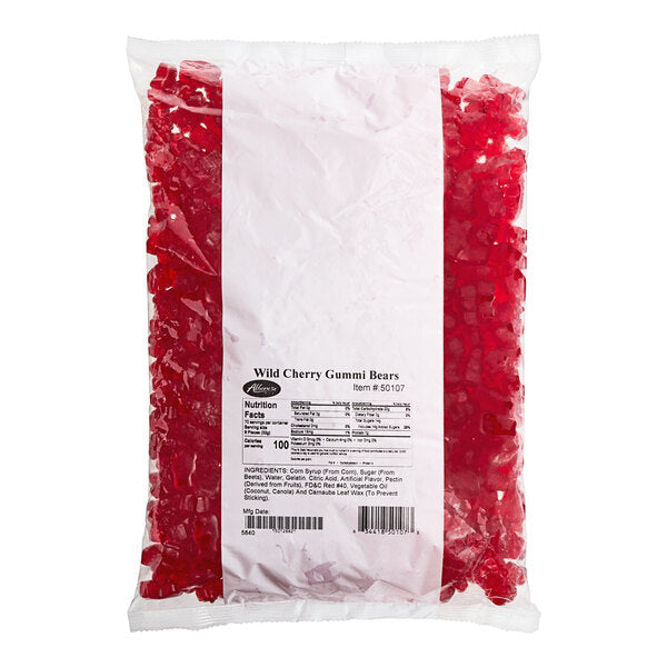 Albanese Wild Cherry Gummy Bears - 5lb Bulk Bag | Soft & Chewy Candy for Parties, Snacks & Gift Baskets