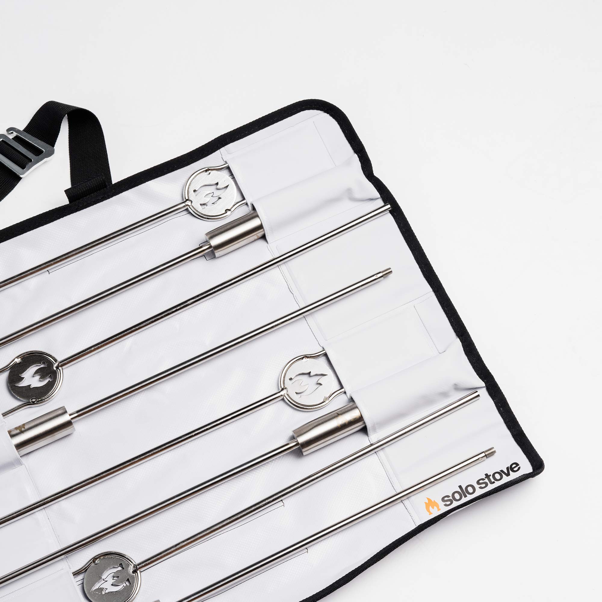 Premium Stainless Steel Fire Pit Sticks for Roasting Marshmallows & Hot Dogs - 4-Pack with Protective Case | Perfect for Camping, Backyard BBQs, and Outdoor Gatherings | Smores Maker Accessories