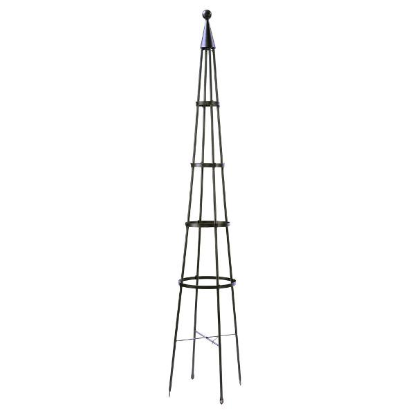 Achla Designs Obelisk Garden Trellis - Obl 01 & Obl 02 - Metal Plant Support for Climbing Flowers, Vines, and Vegetables | Perfect for Outdoor Gardens, Patios, and Backyard Landscaping