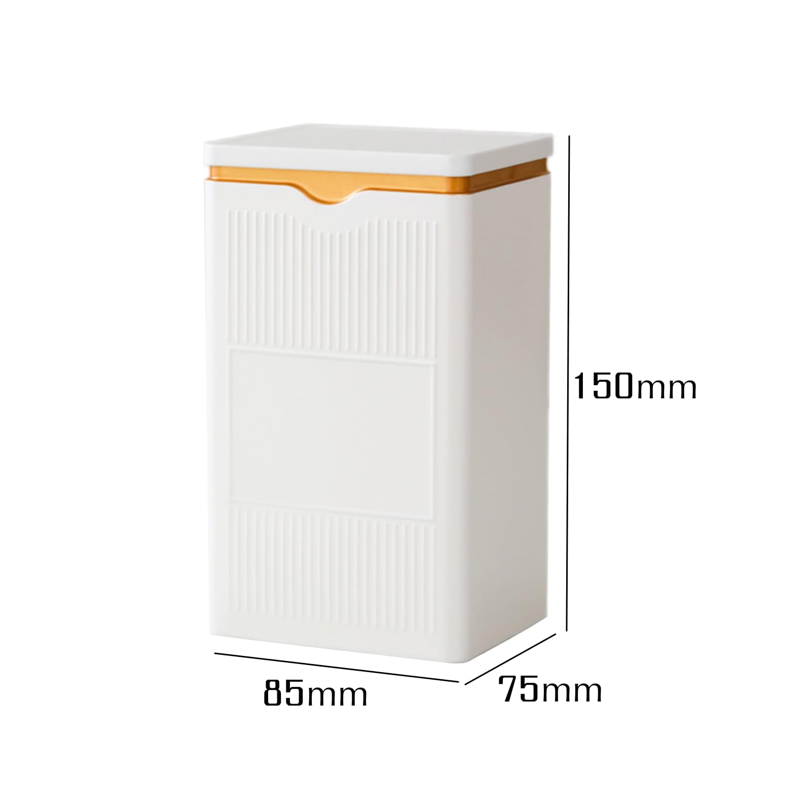 Premium Square Tea Storage Tins - Airtight Loose Tea & Coffee Containers for Tea, Coffee, Herbs, Candy, Chocolate, Sugar & Spices - Perfect for Kitchen Pantry Organization & Gift Packaging (White)