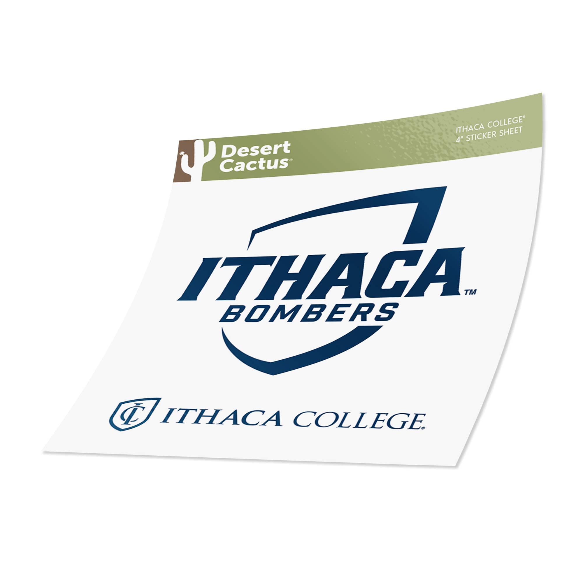 Desert Cactus Ithaca College IC Bombers Vinyl Decal Sticker Set (4 Inch) - Perfect for Laptop, Water Bottle, Car, Scrapbook & DIY Crafts - Durable Waterproof Stickers for College Pride Decor
