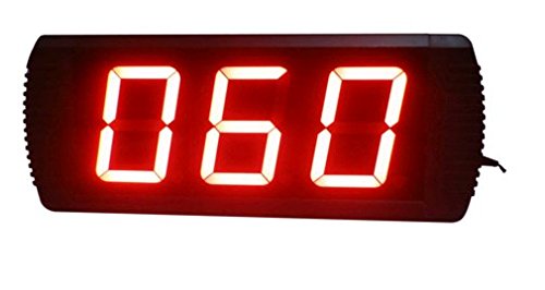 4 Inch High Red LED 3-Digit Countdown Timer - Perfect for Kitchen Cooking, Workout Training, and Classroom Activities