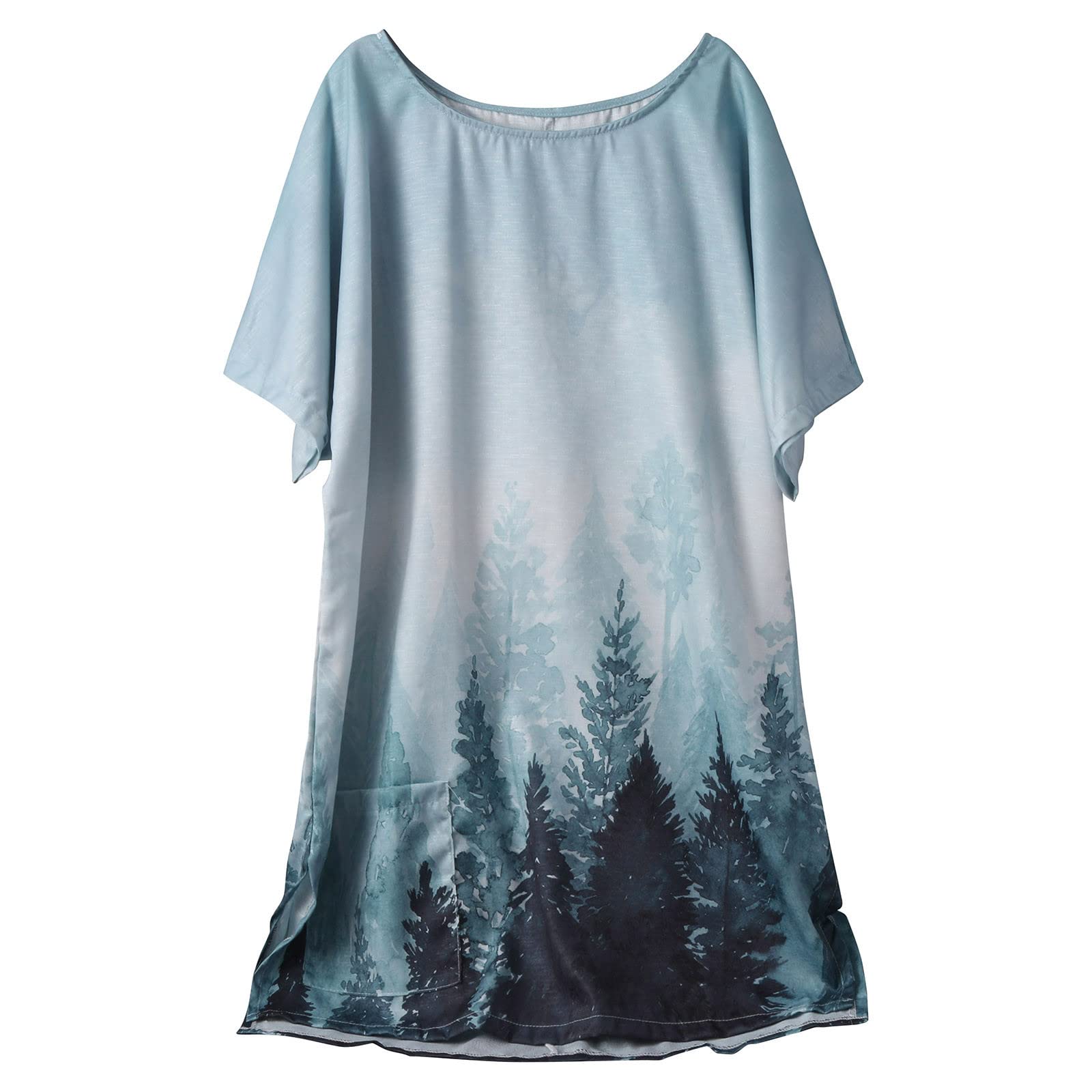 Vintage Summer Tops for Women - Short Sleeve Crewneck Loose Fit T-Shirts | Casual Wear, Beach Outfits & Everyday Comfort