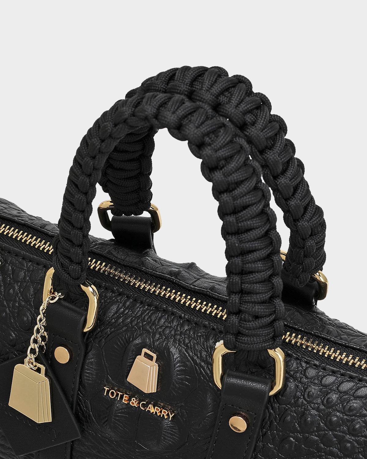 Apollo 2 Reptile Crossbody Bag - Black Vegan Leather Purse for Women | Perfect for Travel, Work & Everyday Use