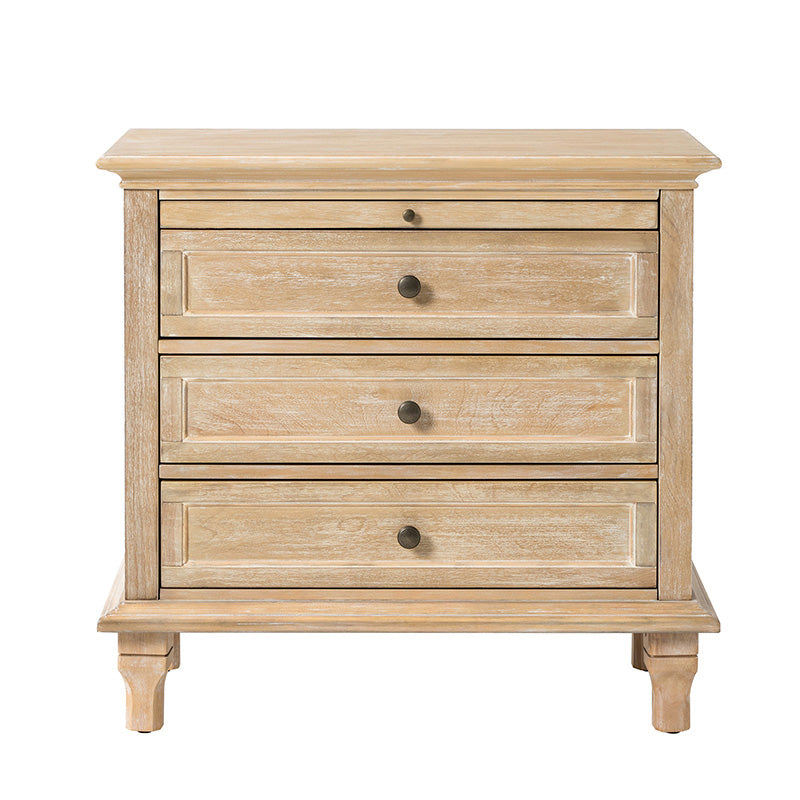 Galatea 3-Drawer Nightstand with USB Charging Ports & Power Outlets - Modern Bedside Table with Storage for Bedroom, Living Room or Office