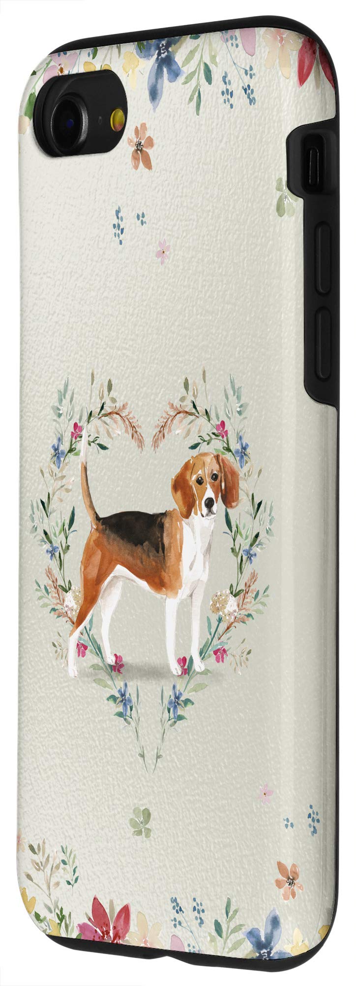 Beagle Watercolor Illustrated Art Phone Case for iPhone SE (2020) / 7 / 8 - Cute Dog Design Protective Cover - Perfect for Daily Use, Travel & Gifts