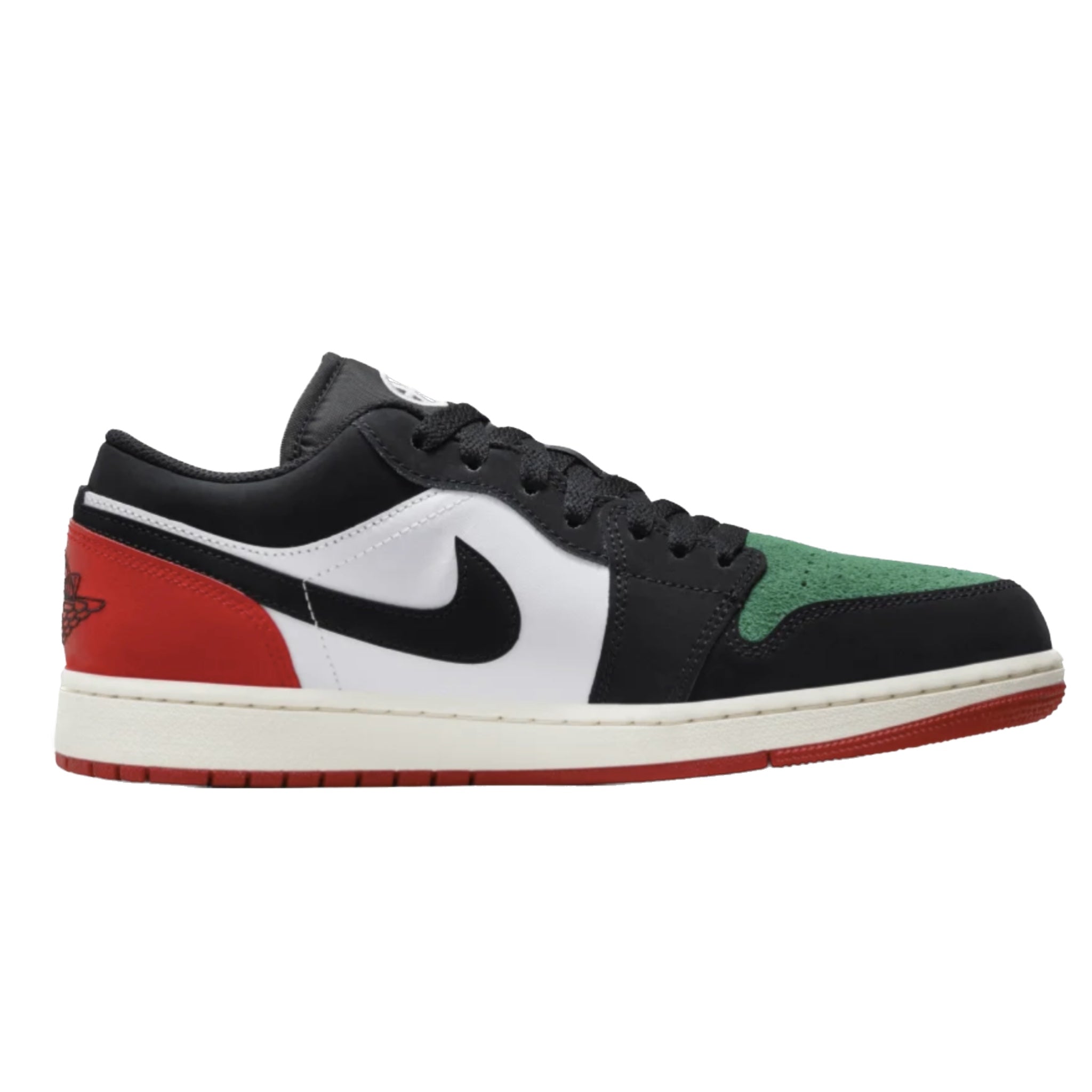 Air Jordan 1 Low Quai 54 Sneakers - White/Black/University Red/Classic Green/Sail Colorway - Men's Basketball Shoes for Casual Wear & Street Style