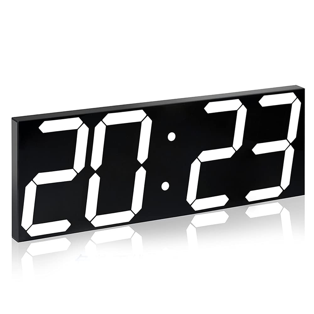 Digital Alarm Clock with Remote Control - Large 6” LED Display, Count Up/Down Timer, Auto Dimmer, Calendar & Thermometer | Perfect for Bedroom, Office, and Home Use