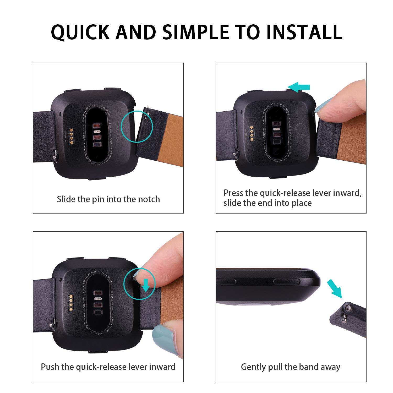 Premium Soft Silicone Replacement Bands for Fitbit Ionic - Comfortable Sports Wristbands for Women & Men - Perfect for Workouts, Running & Daily Wear