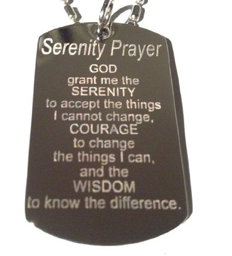 Holy Serenity Prayer Christian Military Dog Tag - Religious Necklace, Keychain & Luggage Tag for Men & Women - Perfect for Church, Travel & Everyday Faith Inspiration