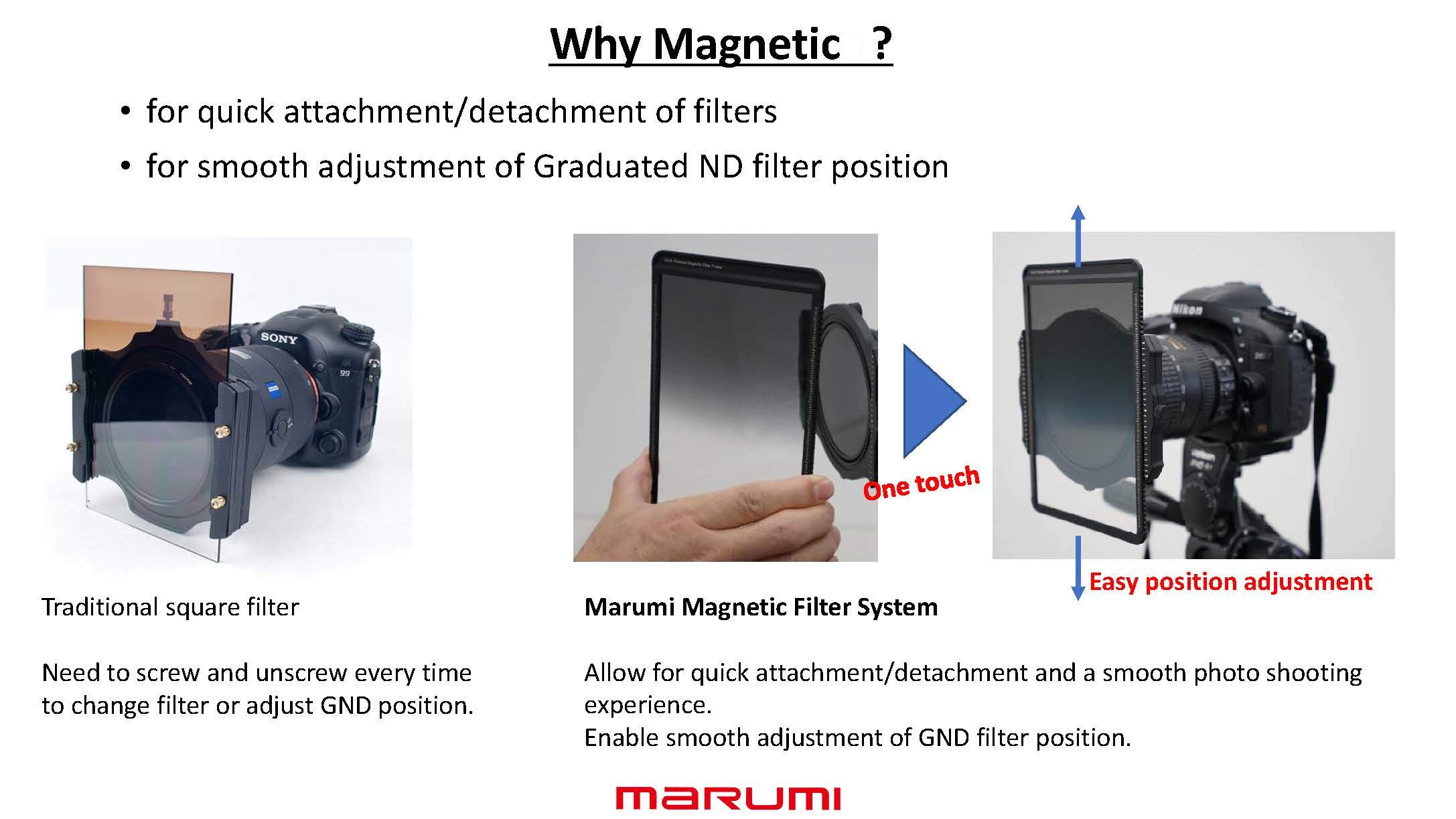 Marumi 100x150mm Reverse Graduated ND8 (0.9) 3-Stop Square Filter - Compatible with M100 Magnetic Filter Holder - Perfect for Landscape Photography & Sunset Shooting