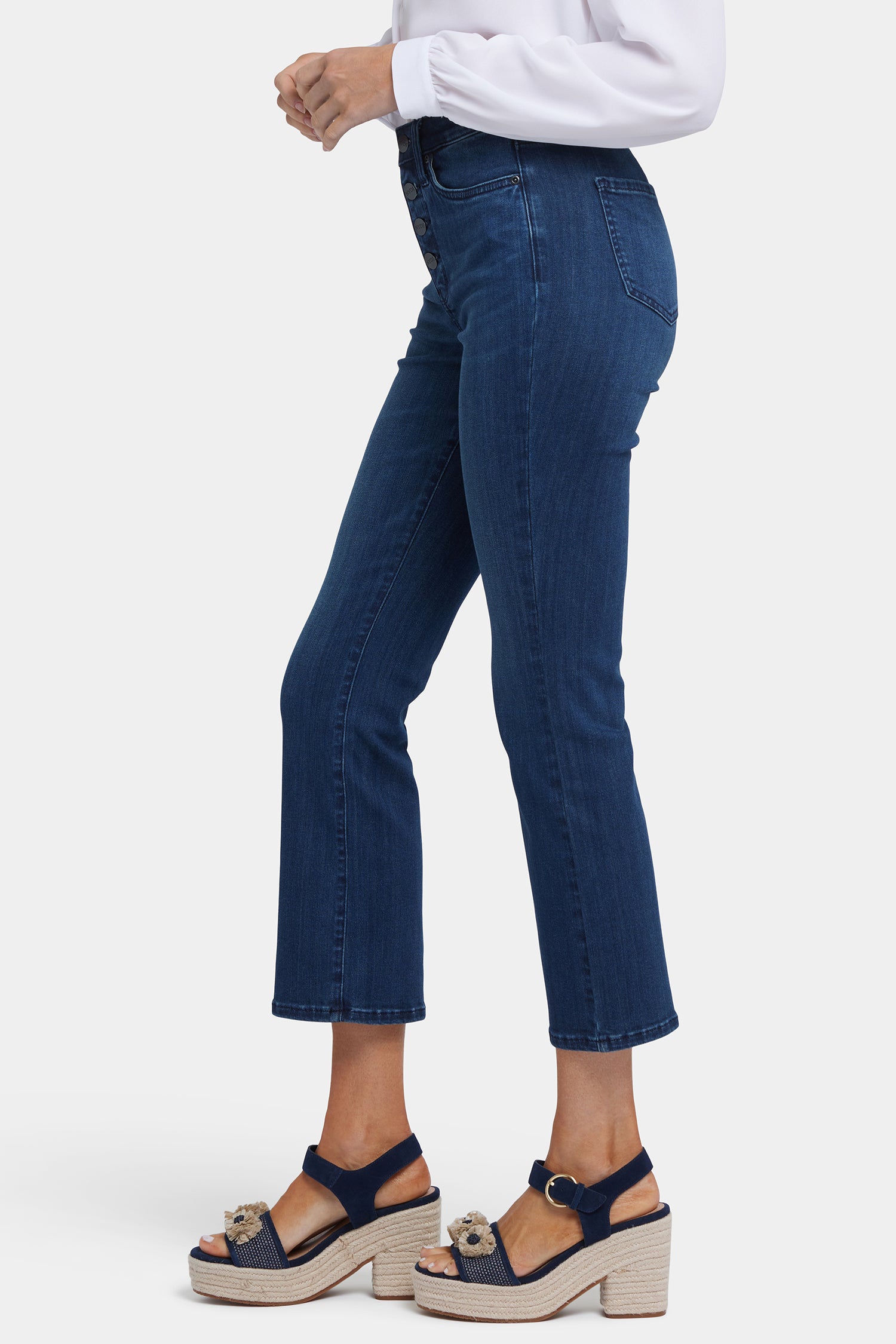 Billie Mini Bootcut Ankle Jeans for Women - Ibiza Blues Wash | High Waisted Stretch Denim Pants | Perfect for Casual Outfits & Night Out