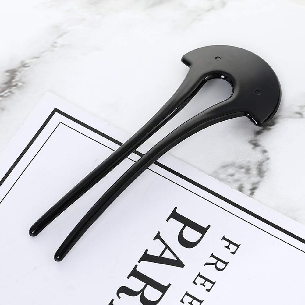 6Pcs U-Shape Hairpins - Magic Spiral Hair Braid Clips, Twist Styling Pins for Women & Girls (Black) | Perfect for Updos, Buns, Chignons & Everyday Hairstyles