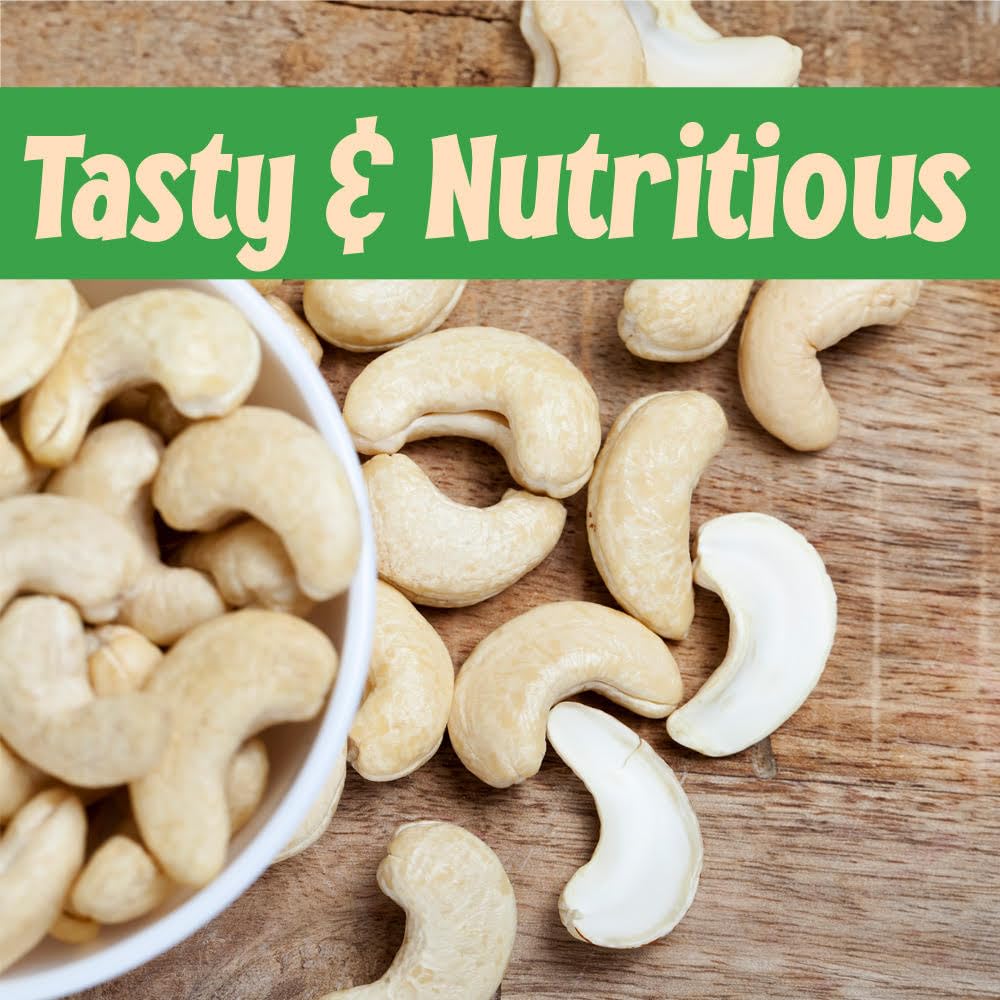 Premium Jumbo Cashews Roasted & Unsalted – 5lb Bulk Bag | Kosher Certified Healthy Snack | High Protein, Vitamins & Minerals | Gourmet Nuts for Baking, Cooking & Healthy Snacking