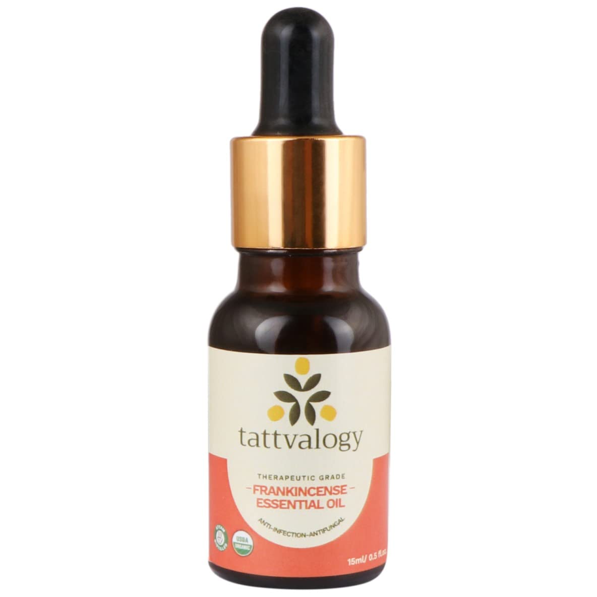 Frankincense Essential Oil (Boswellia Sacra) - 15ml Pure Therapeutic Grade Oil for Skin & Hair Care | Relieves Muscle Pain, Reduces Fine Lines & Acne | Natural Anti-Aging Solution in Glass Bottle | Perfect for Aromatherapy, Massage & DIY Beauty Products