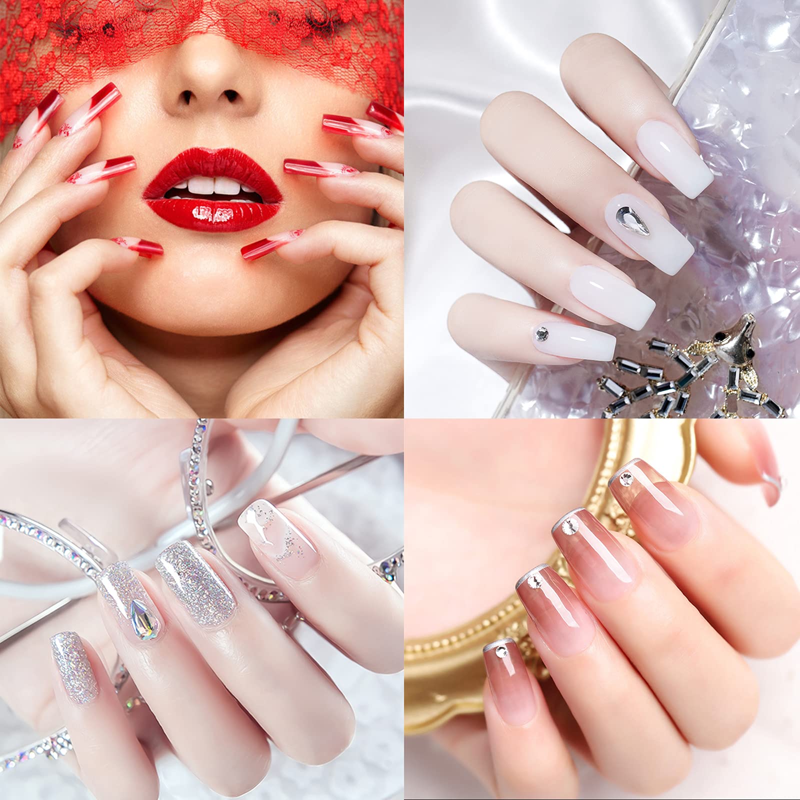 TOEDO 1000PCS Clear Short Acrylic Nail Tips - Half Cover False Press on Nails for Salon & DIY Nail Art - Perfect for Manicures, Pedicures & Home Nail Extensions