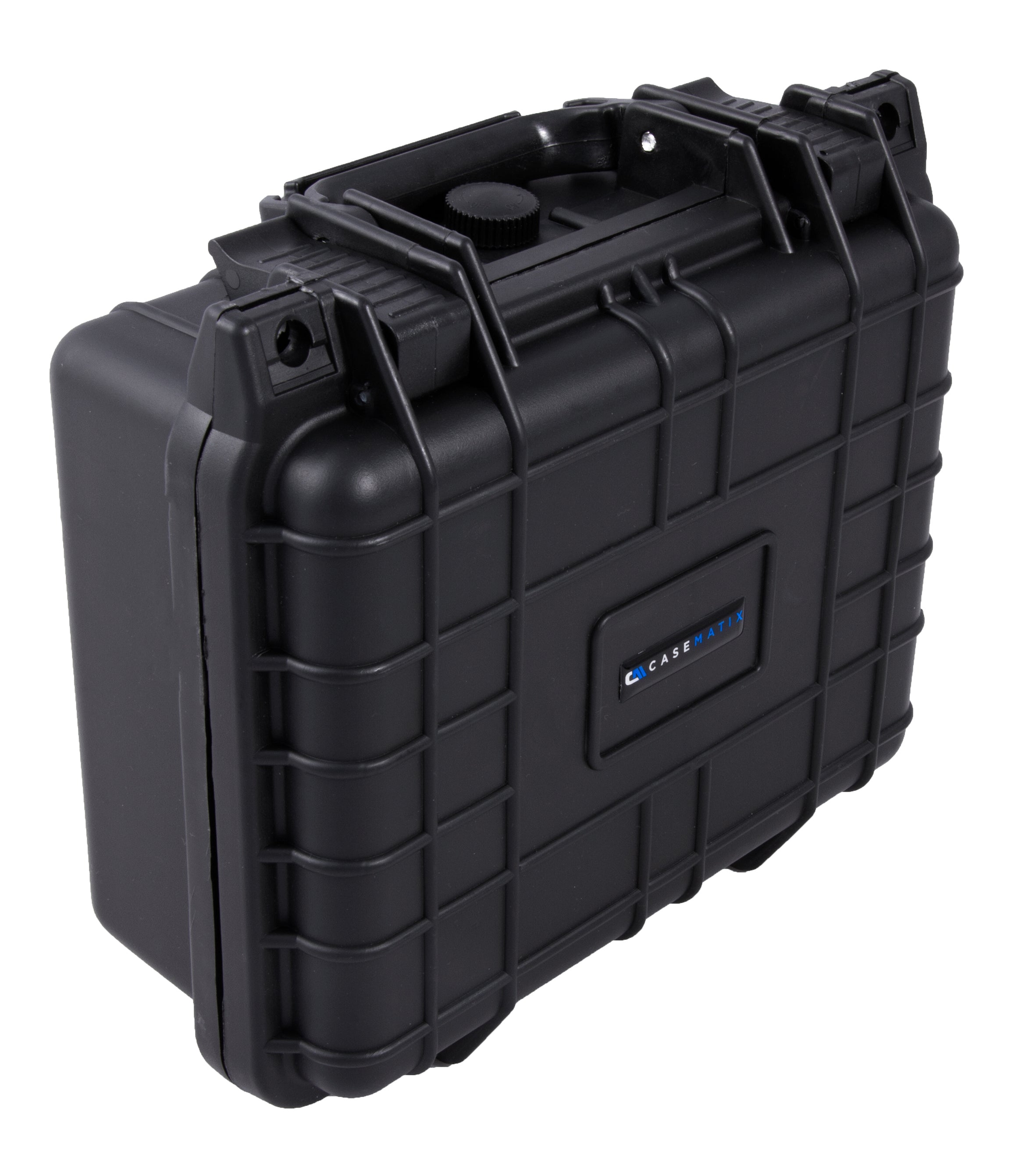 CASEMATIX 11 Inch Waterproof Hard Travel Case with Lockable Padlock Rings & Customizable Foam Insert - Fits Accessories up to 8.5
