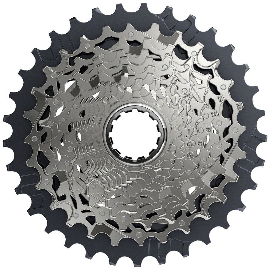 SRAM Force AXS XG 1270 Cassette - 12 Speed 10-33T Silver XDR Driver Body Compatible - High-Performance Drivetrain for Road & Gravel Bikes | Perfect for Racing, Endurance & Adventure Cycling