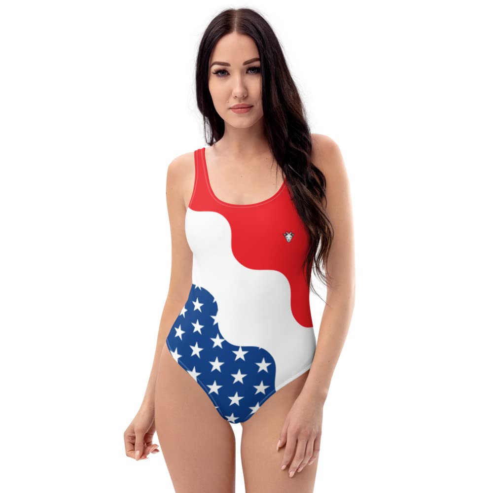 Red White & Blue American Flag Bikini Swimsuit for Women - Patriotic Swimwear for Beach, Pool & Summer Vacations