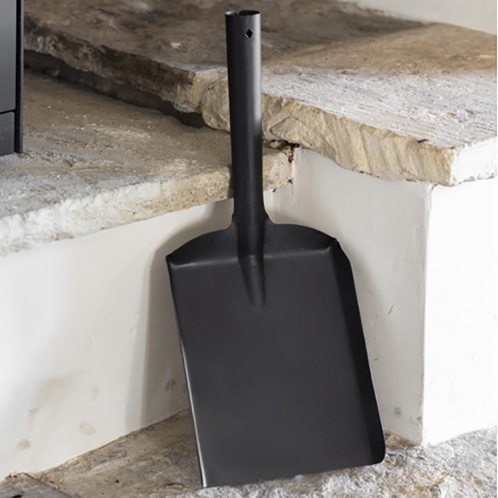 Premium Black Ash Shovel - Heavy Duty Metal Garden Tool for Fireplace, Camping & Outdoor Use - Ideal for Fire Pit Ash Removal, Gardening & Yard Work