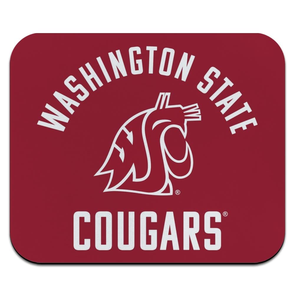 Washington State Cougar Low Profile Thin Gaming Mouse Pad - Non-Slip Rubber Base for PC, Laptop & Office Use