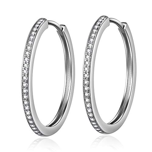B1-24mm cz hoop earrings